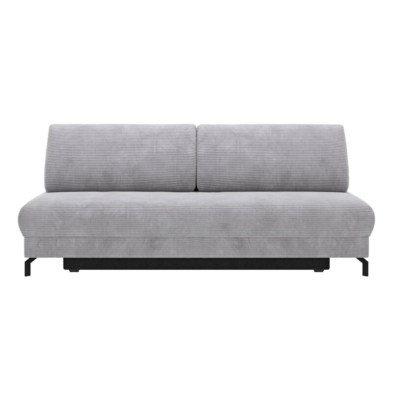 Schlafsofa Salema - 3-Sitzer mit Schlaffunktion (Liegefläche ca. 140x200 cm), Stoff, Hellgrau