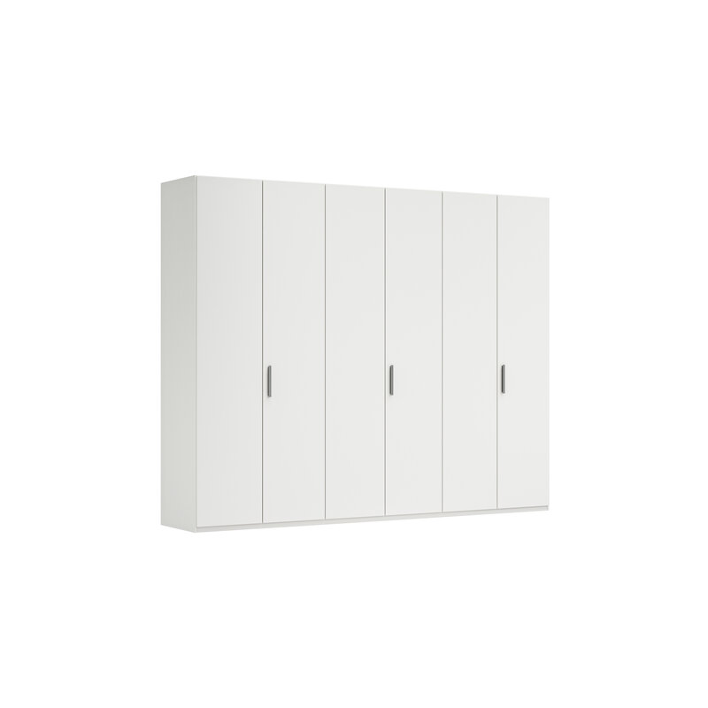 Drehtürenschrank Viana - B. ca. 299 cm, Lack, Weiß