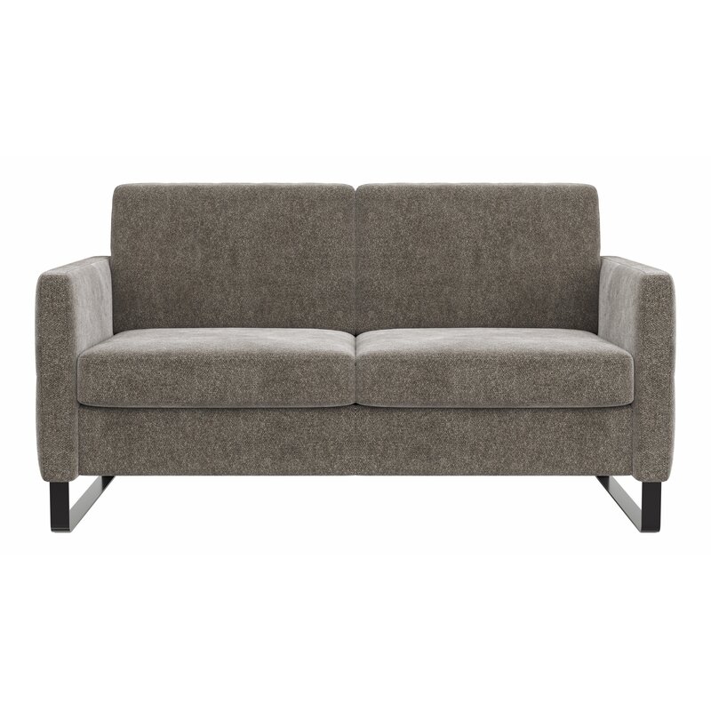 Sofa Arima N - 2-Sitzer inkl. Sitzvorzug motorisch und Armlehne klappbar, Stoff, Mocca