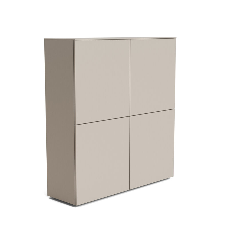 Highboard Satola - Melamin, Graubraun