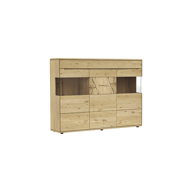Highboard Amora - Wildeiche massiv bianco