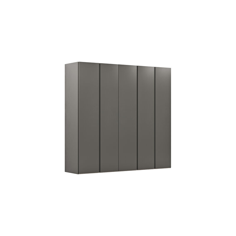 Drehtürenschrank Loretto - B ca. 254 cm, Melamin matt, Anthrazit
