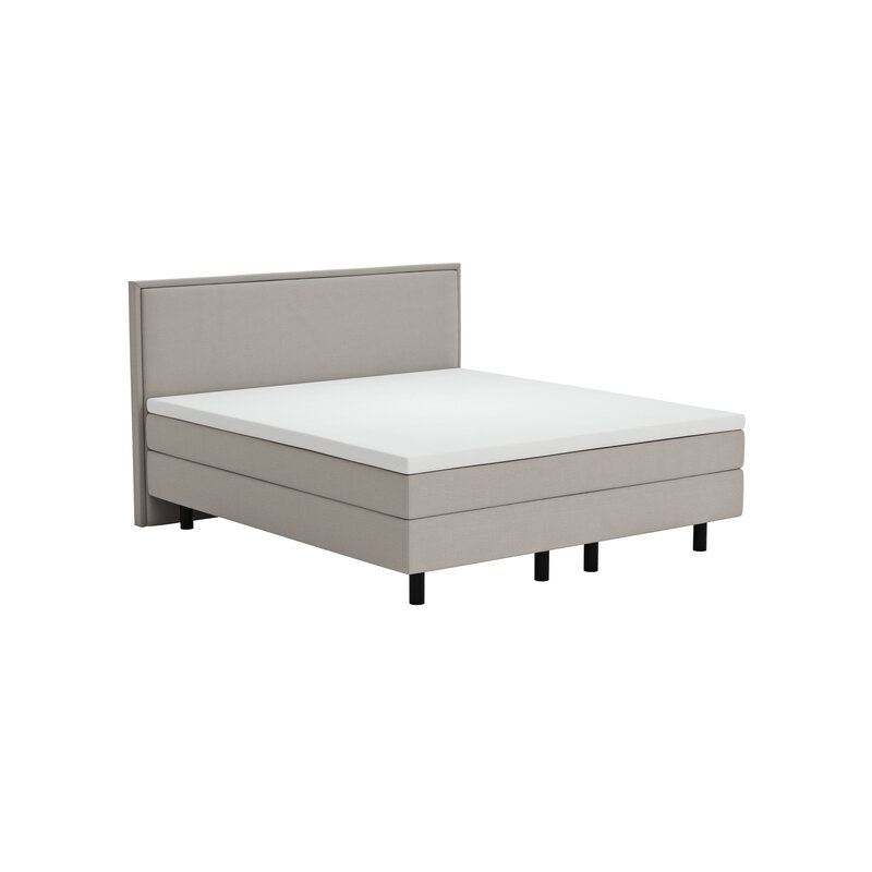 Boxspringbett Valencia - Liegefläche ca. 180x200 cm, Stoff, Mauve