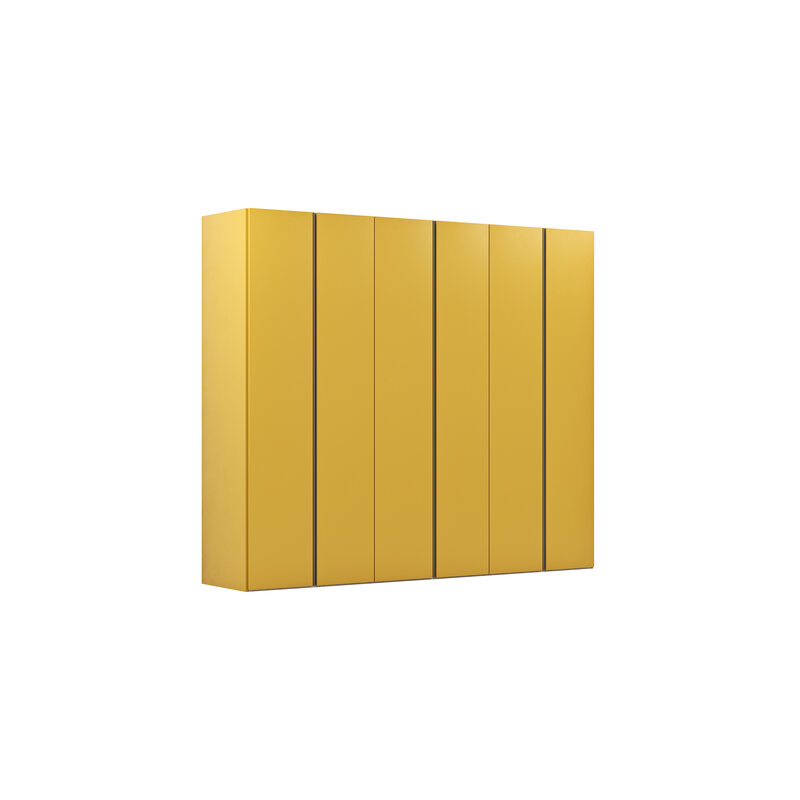 Drehtürenschrank Loretto - B ca. 280 cm, Lack matt, Safrangelb