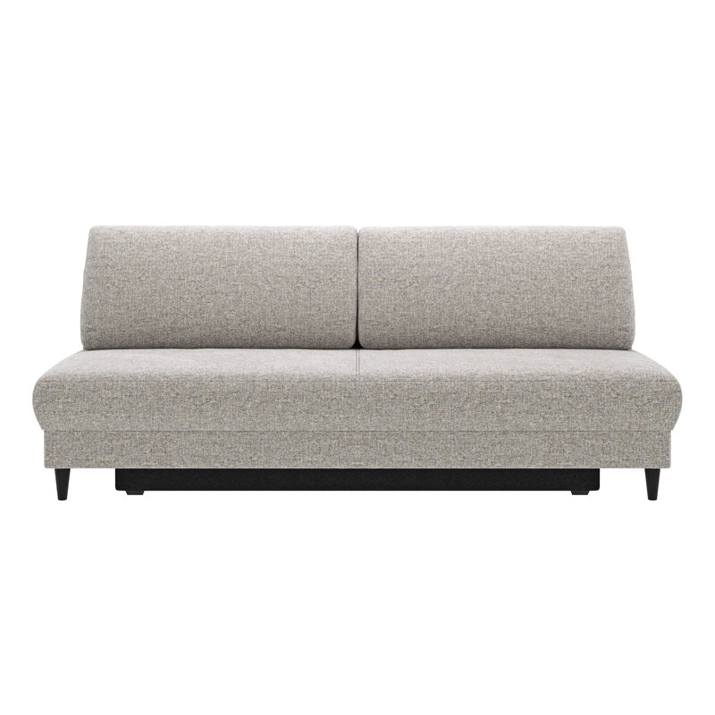Schlafsofa Salema - 3-Sitzer mit Schlaffunktion (Liegefläche ca. 140x200 cm), Stoff, Kiesel