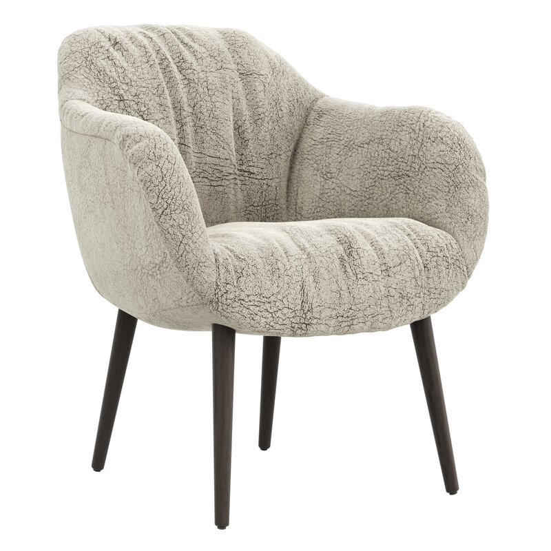 Sessel Sevano - Leder, Offwhite