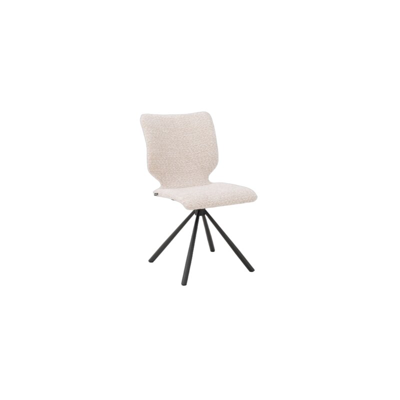 Stuhl Cupi - Stativ, Stoff, Ecru
