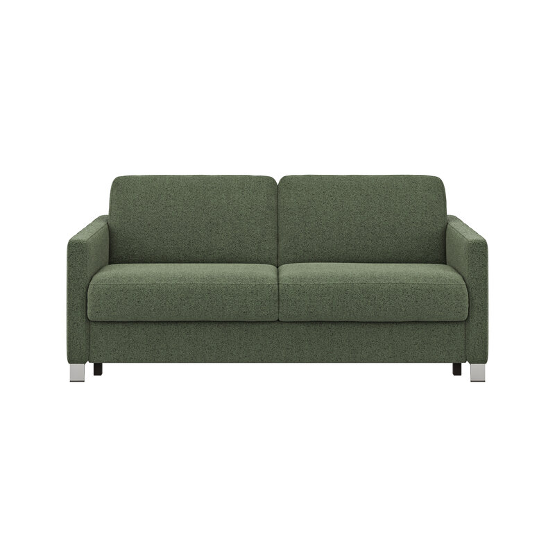 Sofa Nuoro - 2,5-Sitzer inkl. Schlaffunktion, Armlehne schmal, Stoff, Olivgrün