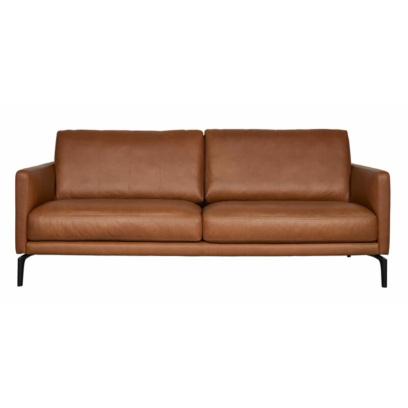 Sofa Cuneo Klassik - 2,5-Sitzer, Leder, Cognac