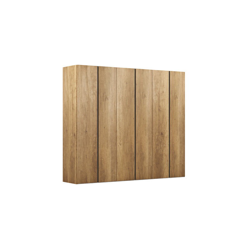 Drehtürenschrank Loretto - B ca. 280 cm, Melamin Astig hell