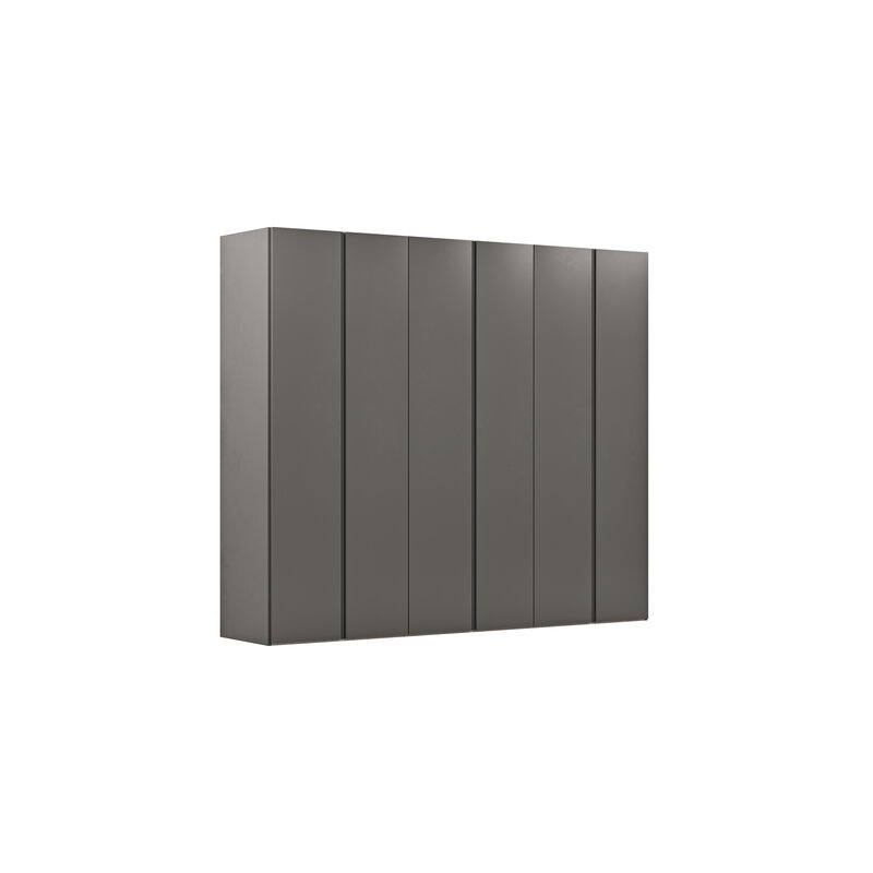 Drehtürenschrank Loretto - B ca. 280 cm, Melamin matt, Anthrazit