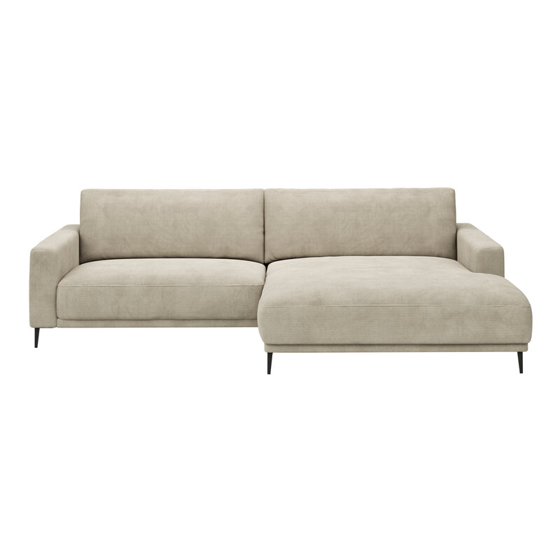 Ecksofa Solero 2.0 - 1,5-Sitzer mit Longchair groß rechts, Stoff, Sand