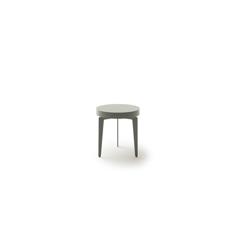 Beistelltisch Loretto - Rund 45cm, Metall, Salbeigrün