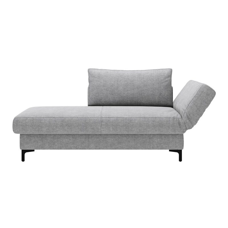 Schlafsofa Verano - Ausrichtung rechts inkl. Schlaffunktion und Bettkasten, Stoff, Hellgrau