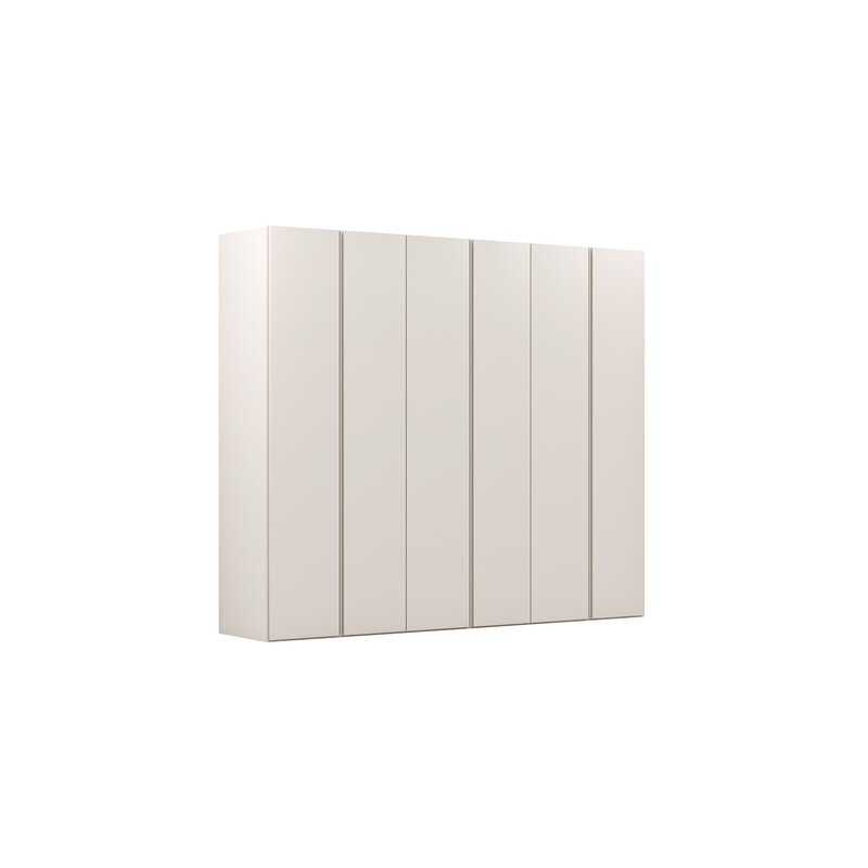 Drehtürenschrank Loretto - B ca. 280 cm, Melamin, Perlmutt