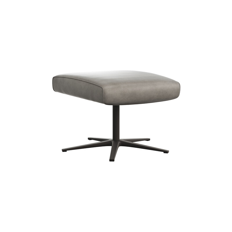 Hocker Noto Relax II - Leder, Eisengrau