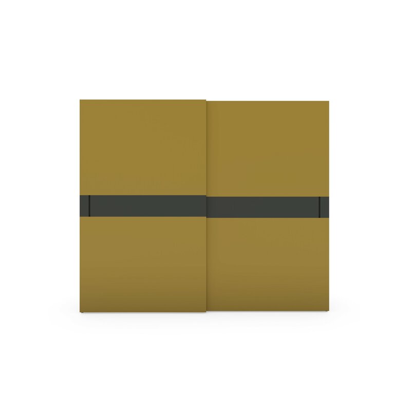 Schiebetürenschrank Loretto - B ca. 280 cm, Lack matt, Safrangelb