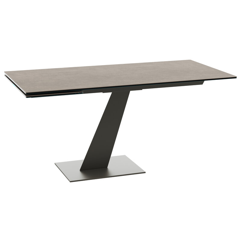 Esstisch Iseo - LB ca. 140x80 cm, ausziehbar, Keramik, Grau