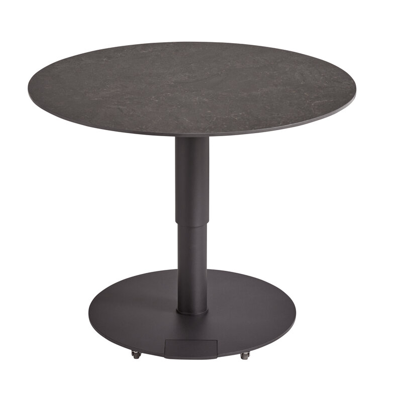 Couchtisch Camas - LBH ca. 75x75x42 cm, Keramik, Schwarz