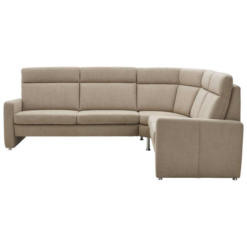 Ecksofa Arima H - 2,5-Sitzer mit Ecke rechts, Stoff, Beige