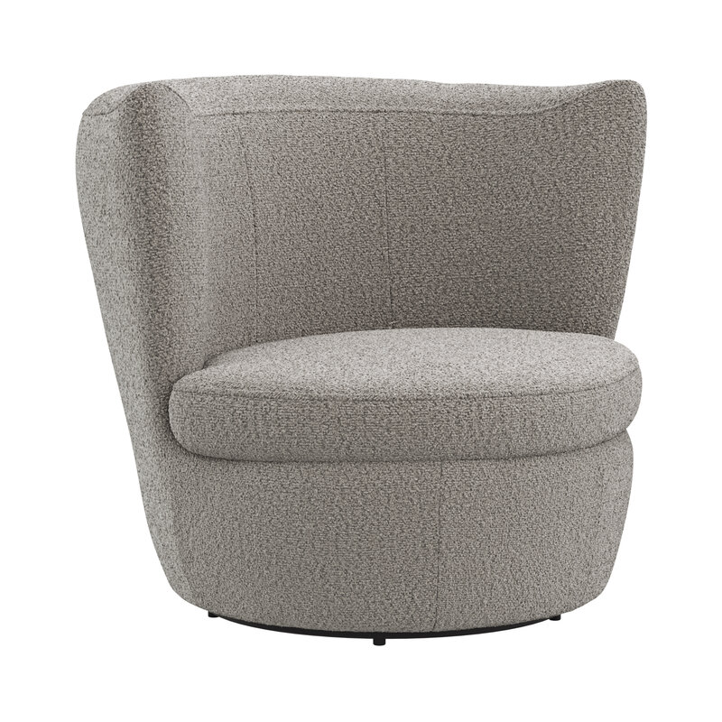 Sessel Cativa -  drehbar, Stoff, Graubeige