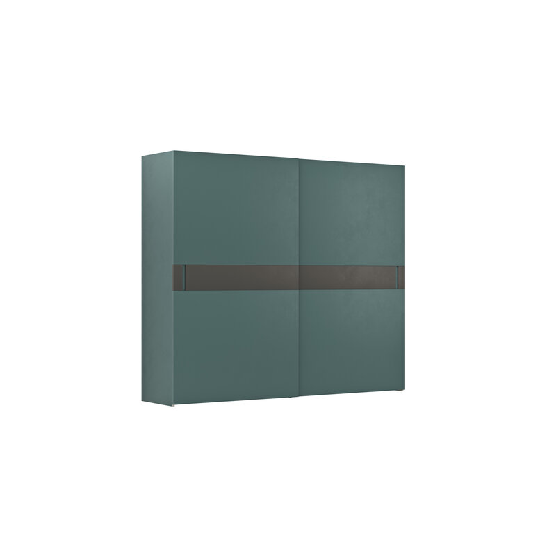 Schiebetürenschrank Loretto - B ca. 280 cm, Lack matt, Salbeigrün