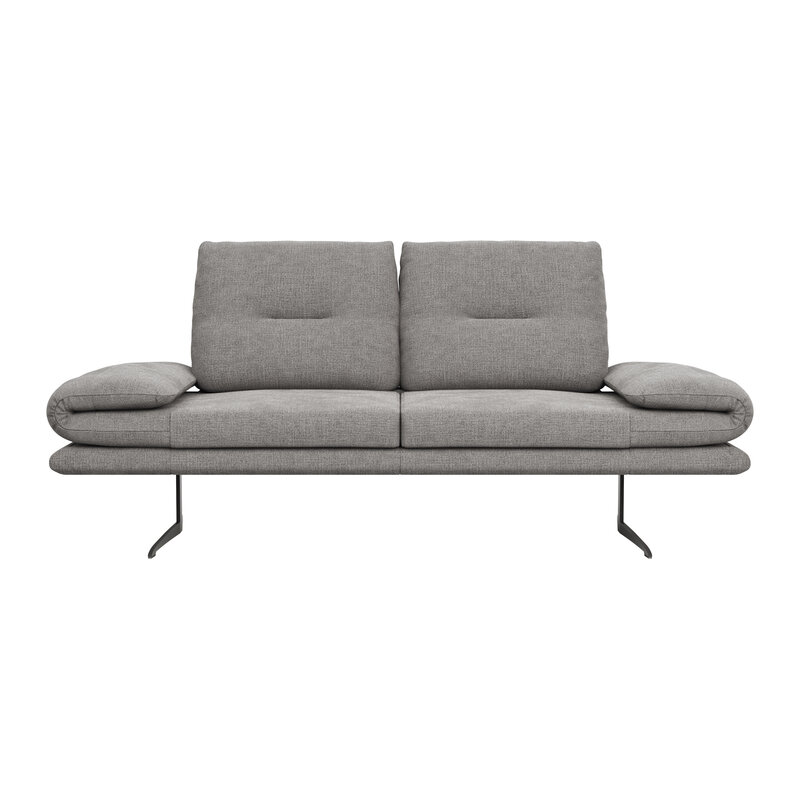 Sofa Lucero - 2,5-Sitzer, Stoff, Grau