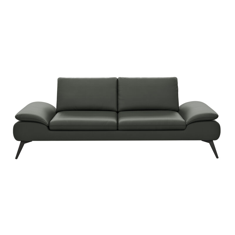 Sofa Collina - 3-Sitzer, Leder, Schlammgrün