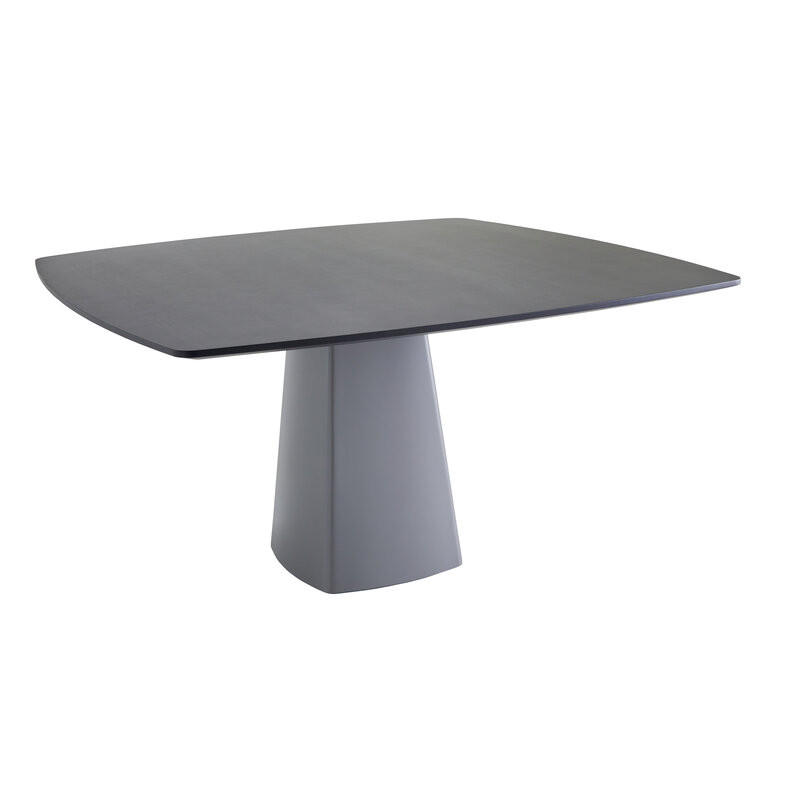 Esstisch Cono - LB ca. 140x140 cm, Eiche massiv, Schwarz
