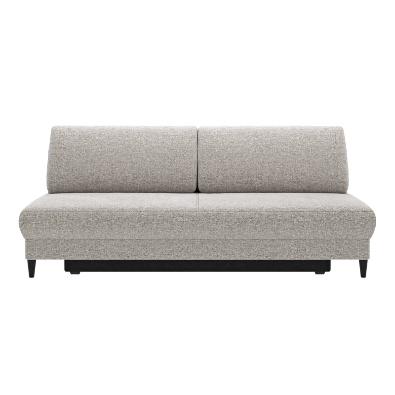 Schlafsofa Salema - 3-Sitzer mit Schlaffunktion (Liegefläche ca. 150x200cm), Stoff, Kiesel