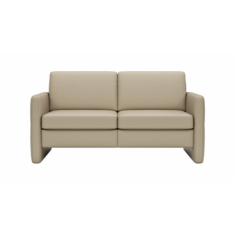 Sofa Arima N - 2-Sitzer, Leder, Champagner