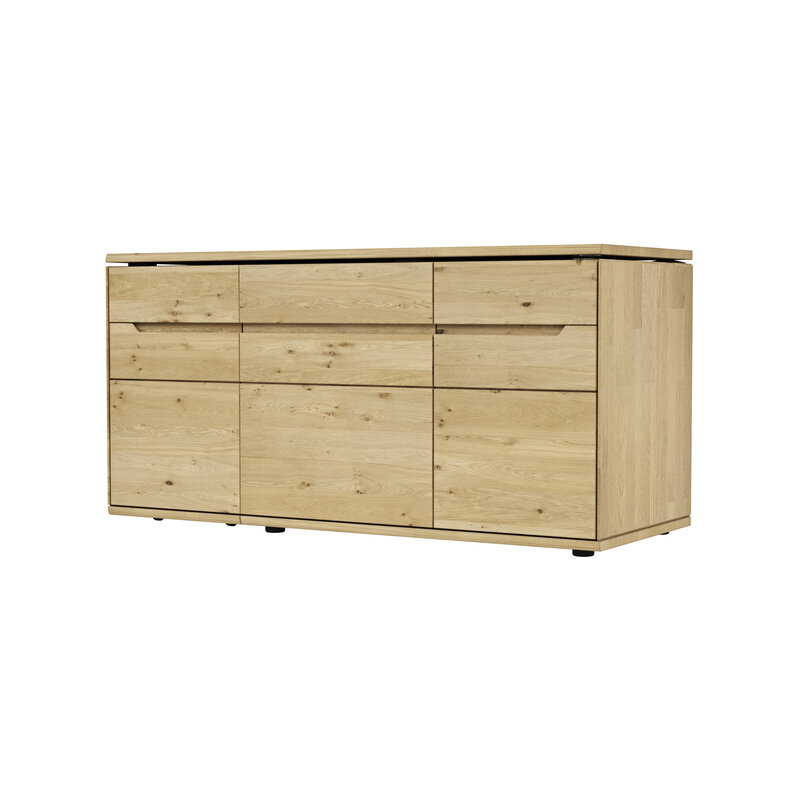 Sideboard Amora - schwenkbar, Wildeiche massiv bianco