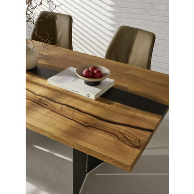 Esstisch Nera - LB ca. 220x110 cm, Asteiche massiv, Epoxy