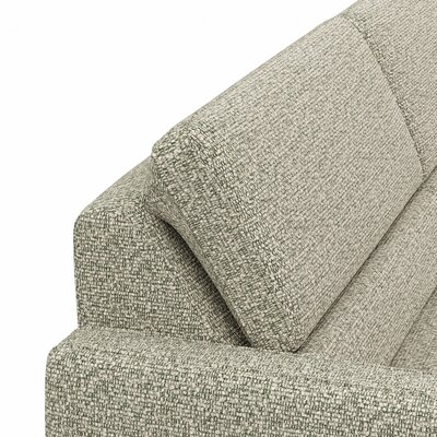 Ecksofa Valera - 3-Sitzer mit Longchair rechts inkl. Rückenlehne verstellbar, Stoff, Limone