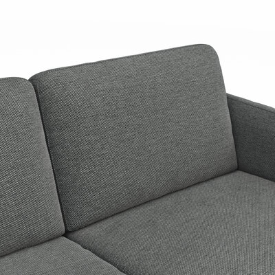 Ecksofa  Enna - Ecke links, 3-Sitzer, Sitzvorzug (motorisch), Stoff, Anthrazit