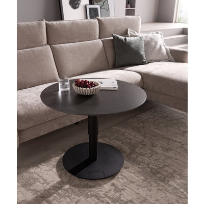 Couchtisch Camas - LBH ca. 75x75x42 cm, Keramik, Schwarz