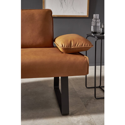 Polsterbank Elda - Breite ca. 236 cm, Leder, Cognac