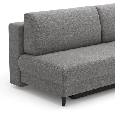 Schlafsofa Salema - 3-Sitzer mit Schlaffunktion (Liegefläche ca. 140x200 cm), Stoff, Graphit