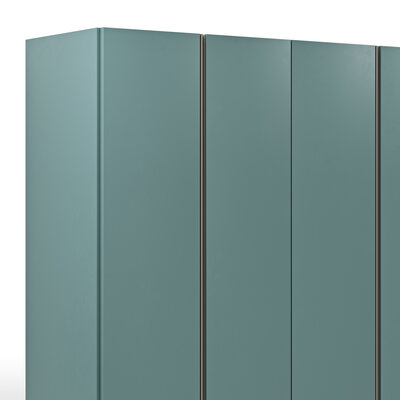 Drehtürenschrank Loretto - B ca. 280 cm, Lack matt, Salbeigrün