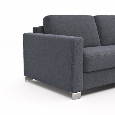 Sofa Nuoro - 2,5-Sitzer inkl. Schlaffunktion, Armlehne 1, Stoff, Eisblau