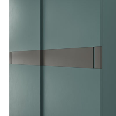 Schiebetürenschrank Loretto - B ca. 280 cm, Lack matt, Salbeigrün