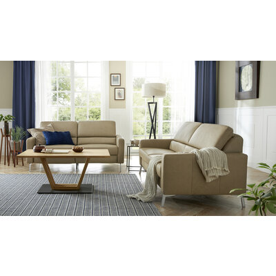 Sofa Valera - 2,5-Sitzer, Leder, Taupe