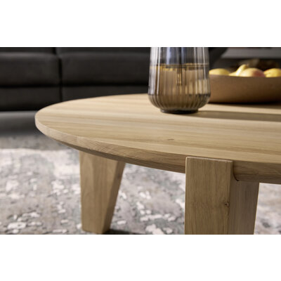 Couchtisch Cono - DH ca. 90x42 cm, Eiche massiv Bianco