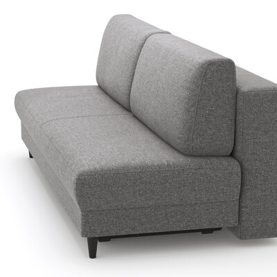 Schlafsofa Salema - 3-Sitzer mit Schlaffunktion (Liegefläche ca. 140x200 cm), Stoff, Graphit