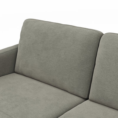 Wohnlandschaft Enna - Longchair links, 2,5-Sitzer, Ecke rechts, Stoff, Grau