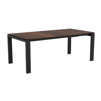 Esstisch 3400 - ausziehbar, LB ca. 200x100 cm, Nussbaum massiv 107025