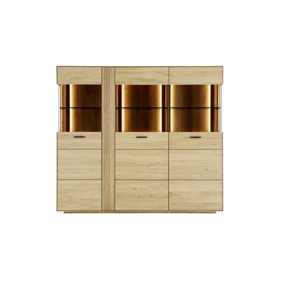 Highboard Estana - inkl. Beleuchtung, Eiche massiv, legno 9151998