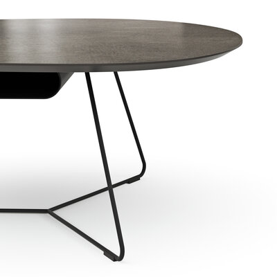 Couchtisch Fano - LBH ca. 121x75x38 cm, HPL Laminat, Graubraun