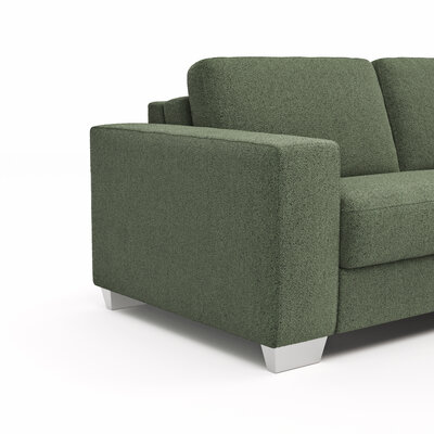 Sofa Nuoro - 2,5-Sitzer inkl. Schlaffunktion, Armlehne breit, Stoff, Olivgrün