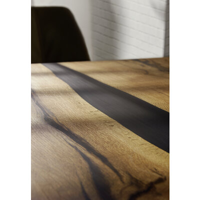 Esstisch Nera - LB ca. 220x110 cm, Asteiche massiv, Epoxy